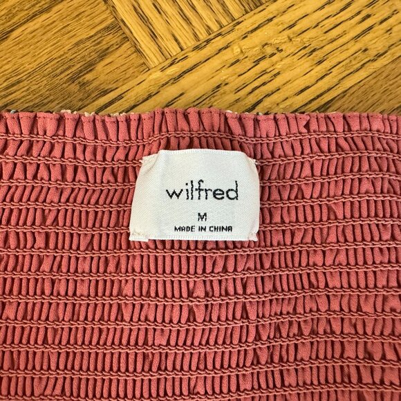 Aritzia Wilfred Grace Top in Warm Sienna Red/Subtle Mint Floral - Picture 14 of 16